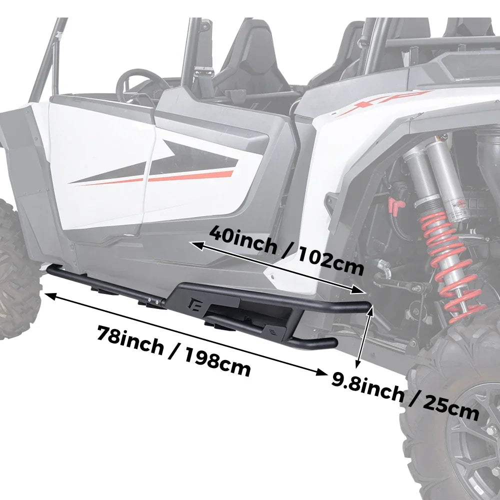 KEMIMOTO 1.5-Inch Steel Nerf Bars Rock Sliders for Polaris RZR XP 1000 (2024–2026)