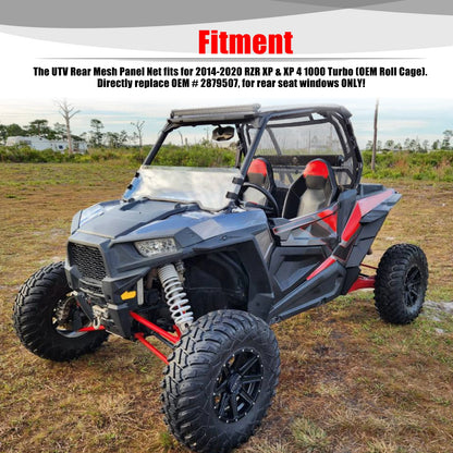Rear Window Airflow Mesh Sun Shade for Polaris RZR XP 1000 & RZR XP Turbo