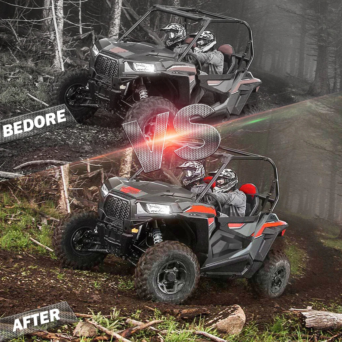 Lower Door Panel Inserts with Frame for Polaris RZR XP 1000, RZR XP Turbo & RZR Trail