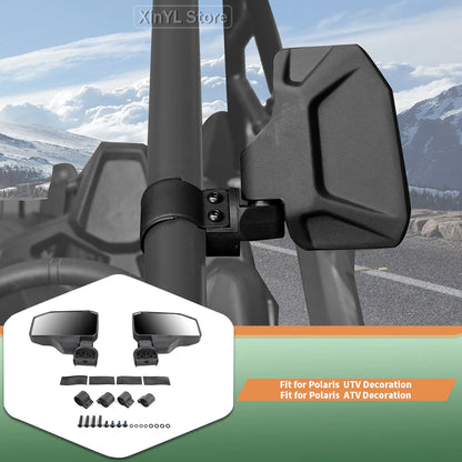 Carbon Fiber Style Bar End Side Mirrors (2-Piece) for UTV & SXS