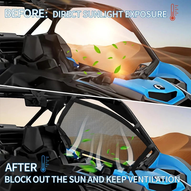 Upper Door Window Screen Nets, Left & Right for Can-Am Maverick X3 (2017–2024)
