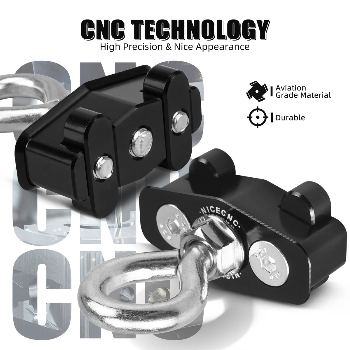 NICECNC Aluminum Lock Tie-Down Bed Anchors for Can-Am Maverick X3 (2017–2020)
