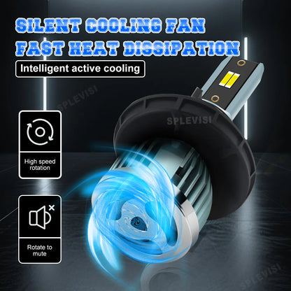 9008/H13 LED Headlight Bulbs with Cooling Fan for Polaris General (2016–2022)