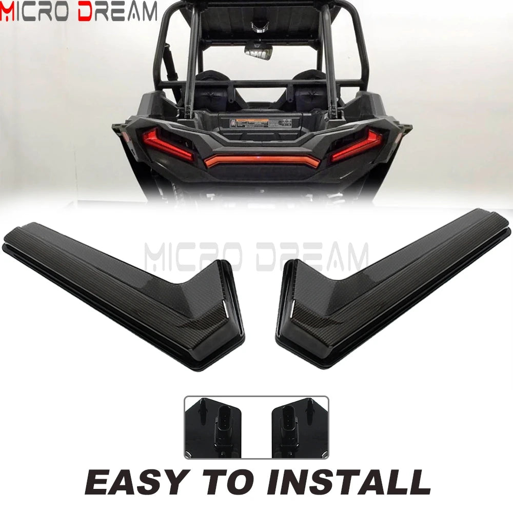 12V LED Tail Lights with Brake and Turn Signal Flash for Polaris RZR XP Turbo (2018–2021)
