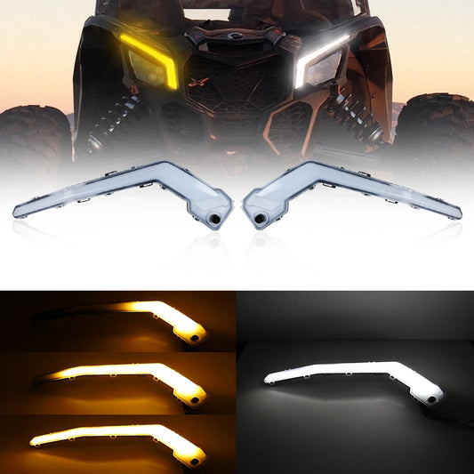 LED Front Flow Turn Signal DRL Lights for Can-Am Maverick X3 (2017–2022)