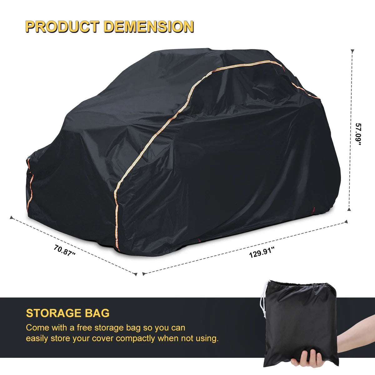 Utility Vehicle Storage Cover for Polaris RZR Trail & Honda Talon