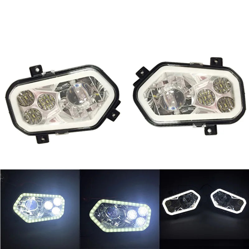 High/Low Beam LED Headlight with Halo Ring for Polaris Ranger XP 900 (2013)