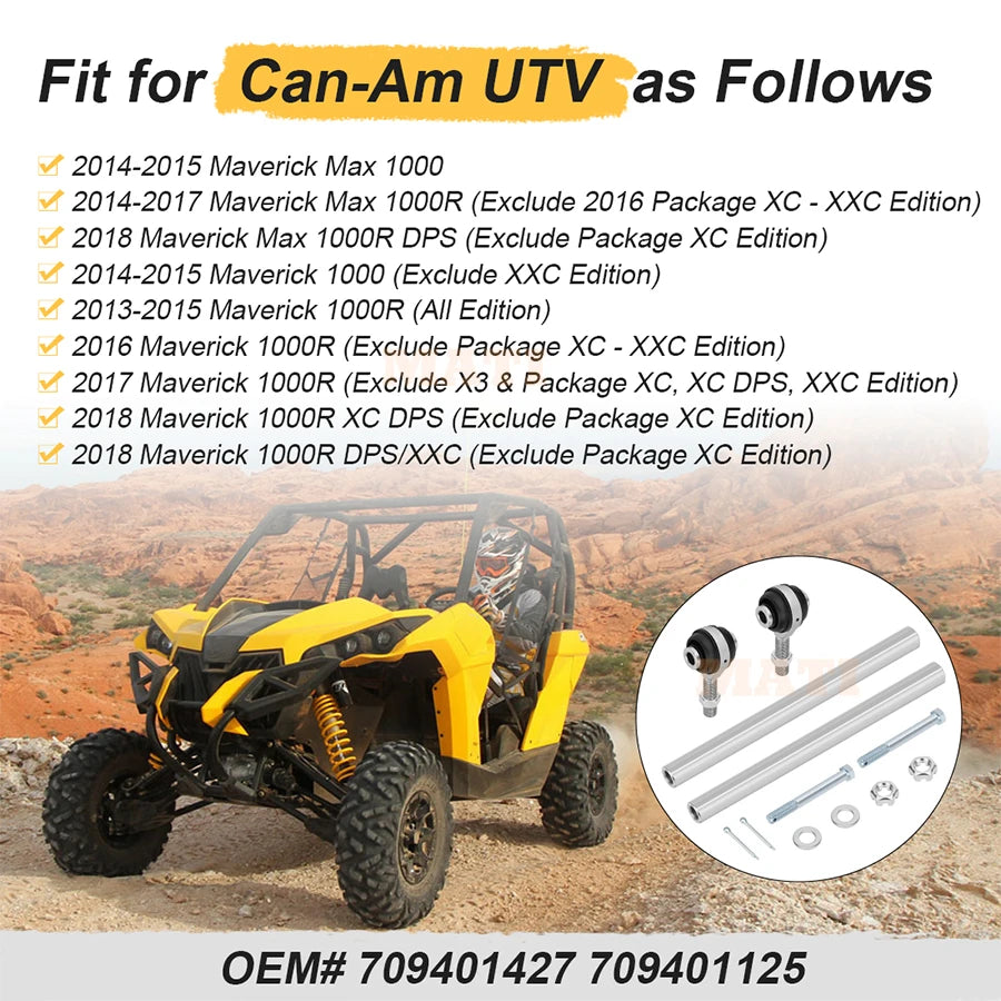 Heavy-Duty Tie Rod and End Kit for Can-Am Maverick 1000R (2014–2017)
