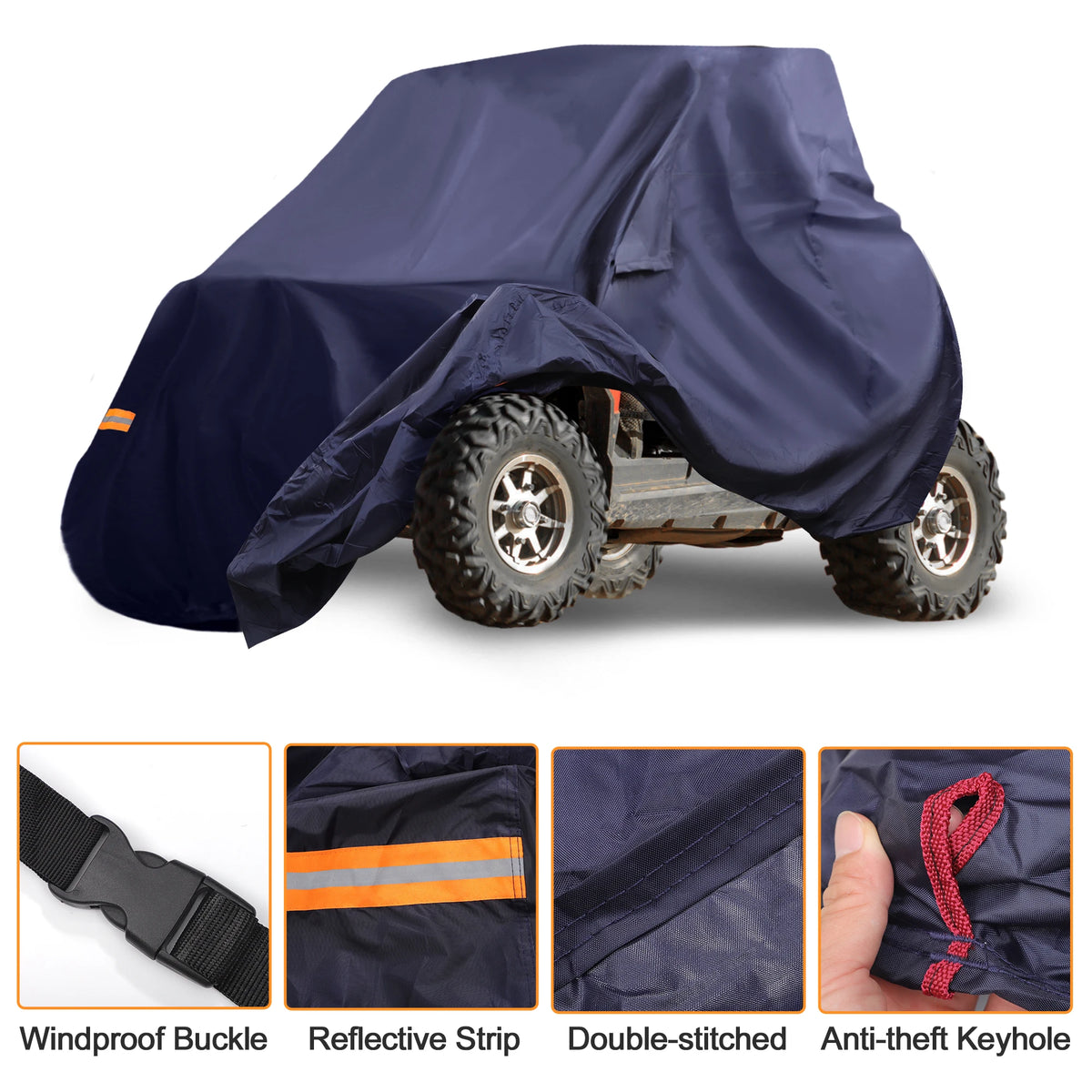 Waterproof 210D-PU Side by Side Cover, Blue for Polaris RZR Pro XP (2020–2026)