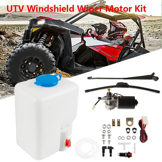 Electric Windshield Wiper Kit with Washer Bottle for UTV & SXS