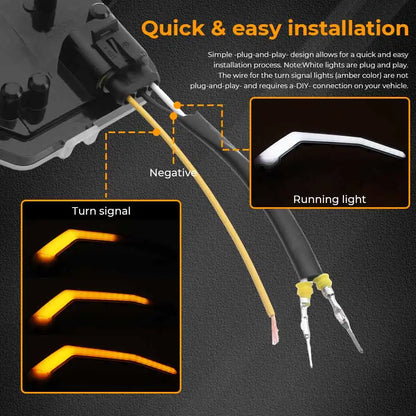 Front LED Signature Light Assembly, White DRL for Can-Am Maverick X3 (2017–2023)
