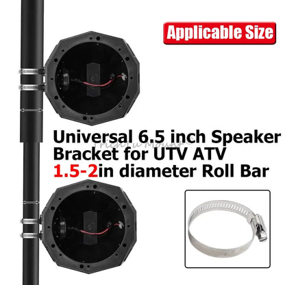 Universal 6.5-Inch Speaker Enclosures, Speakers Not Included for UTV & SXS