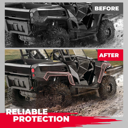 2.5-Inch Wider Fender Flares with Mud Flaps for Can-Am Commander (2011–2020)