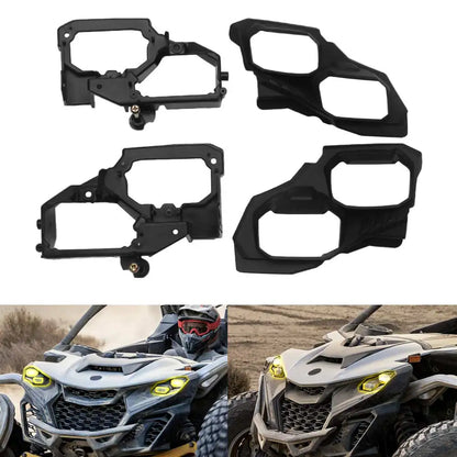 Headlight Trim Panel Covers and Support Brackets (Pair) for Can-Am Maverick R (2024–2026)