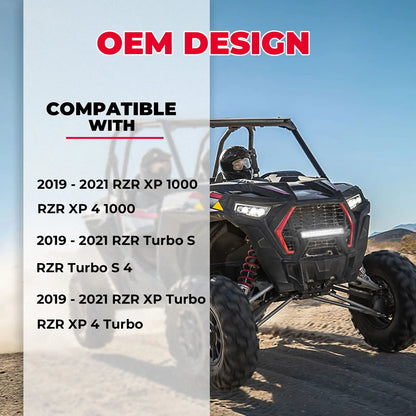Front Lower Mesh Grille with LED Lights for Polaris RZR XP 1000 & RZR XP Turbo
