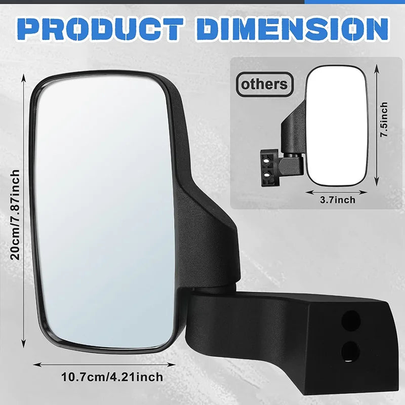 Door Bar Mount Side Mirrors (Pair) for UTV & SXS