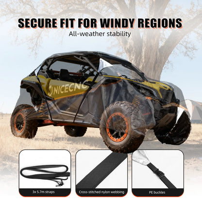 NICECNC Waterproof Side-by-Side Cover, 2-Seat for Can-Am Maverick X3 & Commander