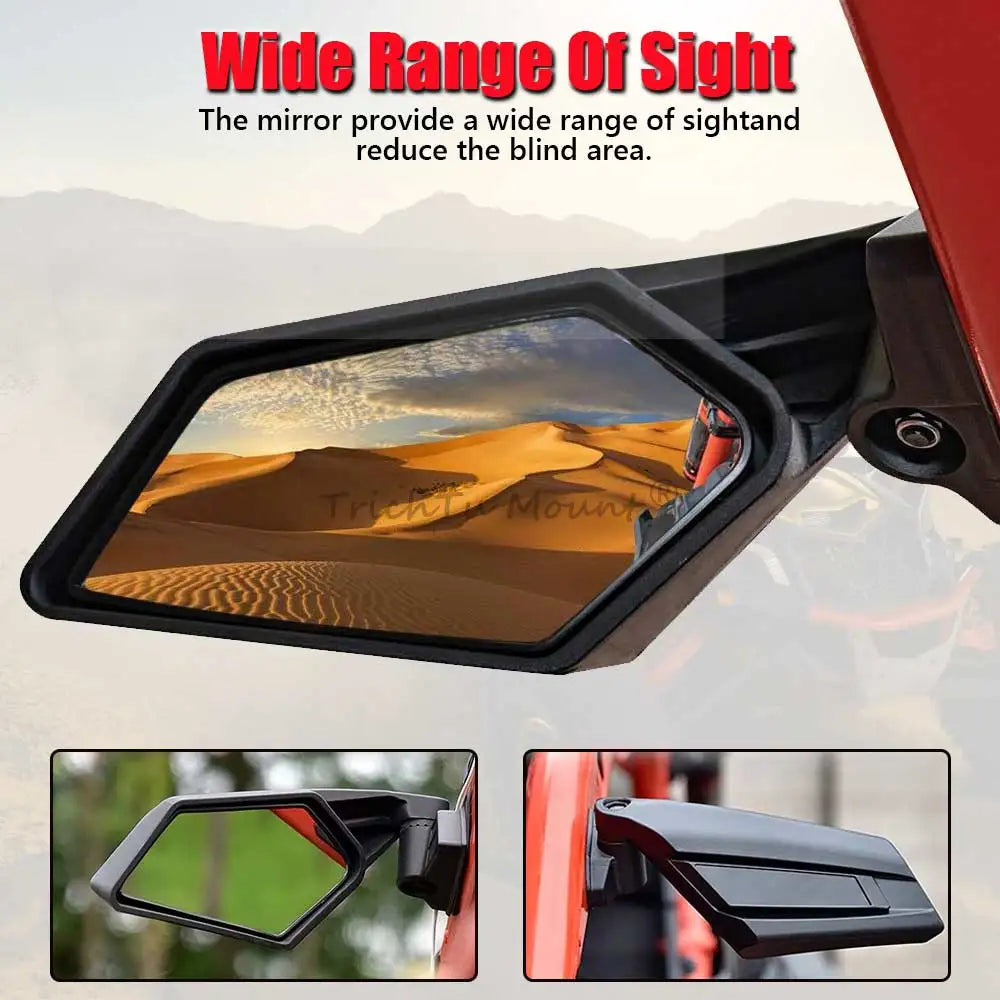 180/360° Adjustable Side Rearview Mirrors for Can-Am Maverick X3 (2017–2024)