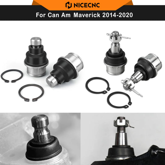 NICECNC Upper and Lower Ball Joint Kit for Can-Am Maverick X3, Maverick Trail & Defender