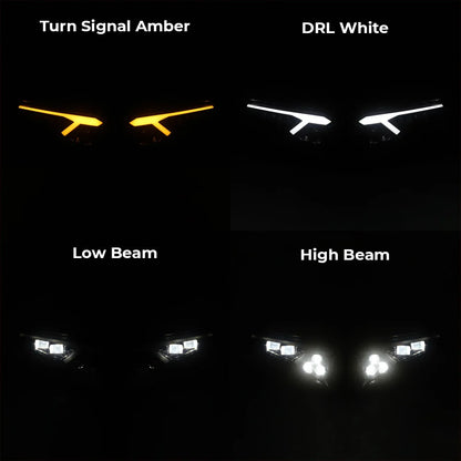 LED Headlight Assembly, Black ABS Housing and Clear Lens for Polaris Xpedition (2024–2026)