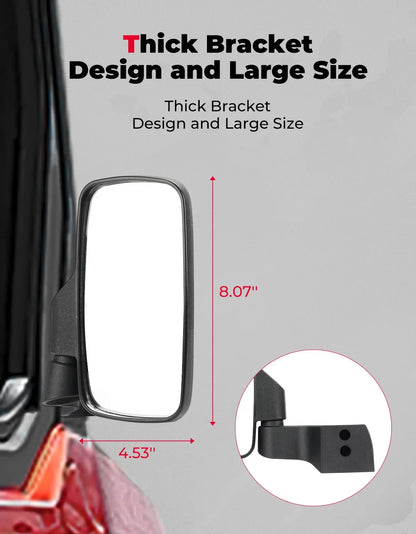 Adjustable Mounted Side Rear View Mirrors for Polaris Ranger XP 1000, Ranger 570 & Ranger XD 1500