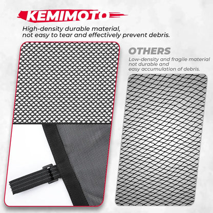 KEMIMOTO Front and Rear Side Mesh Window Nets for Polaris RZR XP 1000