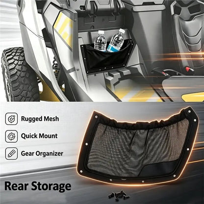 Rear Trunk Cargo Mesh Storage Net for Can-Am Maverick R (2024–2026)