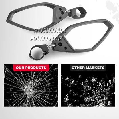 CNC Aluminum Adjustable Side Rearview Mirrors for Can-Am Maverick X3 (2017–2026)