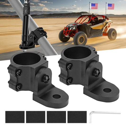 Aluminum Whip and Flag Mount, 1.75–2 Inch Clamp for UTV & SXS