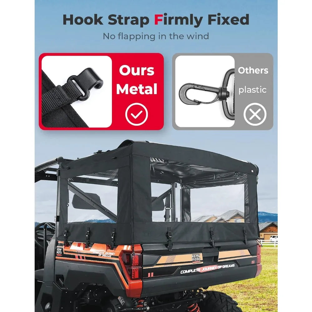 Soft Cargo Bed Camper Canopy Topper for Polaris Ranger 1000, Ranger XP 1000 & Ranger 570
