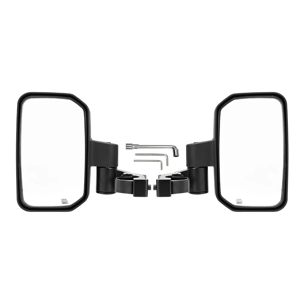 KEMIMOTO Auto-Fold Reset Side Mirrors, 1.65–2 Inch for UTV & SXS