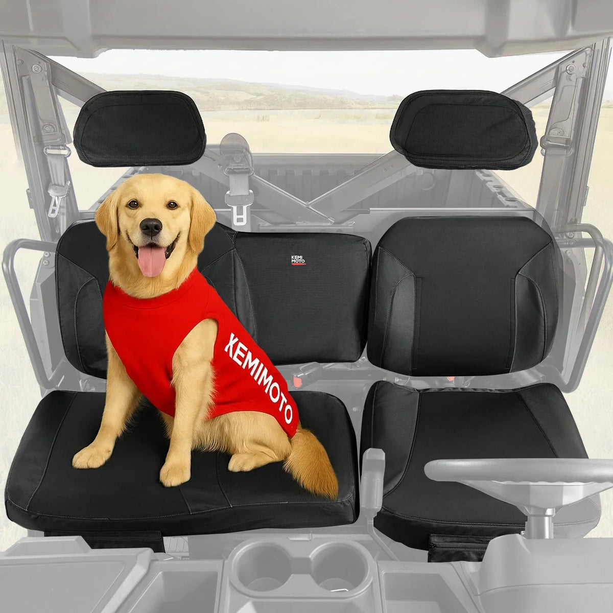 1680D Pet-Proof Seat Cover Set with Wingback for Polaris Ranger XP 1000 (2022–2025)