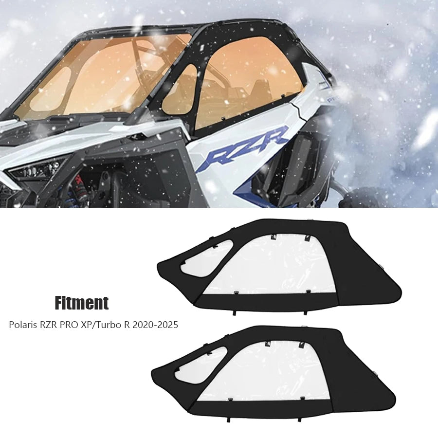 Waterproof Soft Cab Enclosure Upper Door Kit for Polaris RZR Pro XP & RZR Turbo R