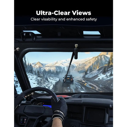 Front Windshield with Manual Wiper, DOT for Polaris RZR XP 1000, RZR XP Turbo & More