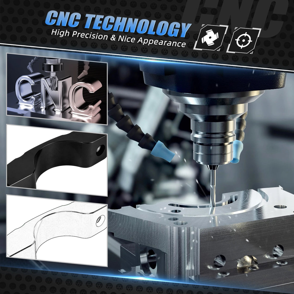 NICECNC Reinforced Steering Rack Mount Plate for Can-Am Maverick X3 (2017–2021)