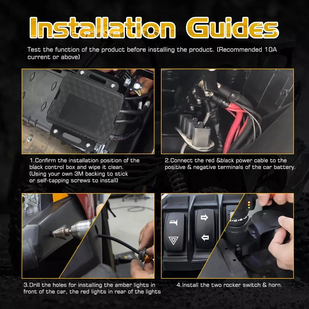 Street-Legal Turn Signal Kit with Horn for Yamaha Wolverine RMAX & Wolverine X2/X4