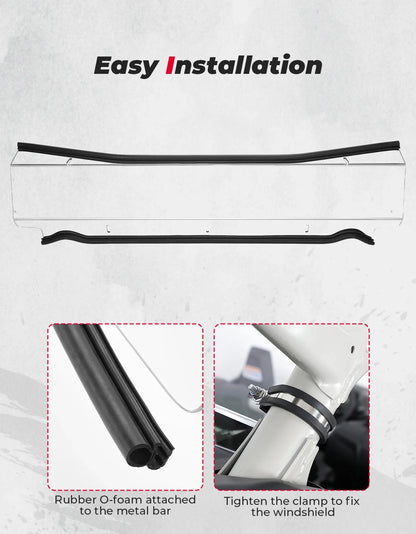 Clear Polycarbonate Rear Windshield with Upgraded Seal for Can-Am Maverick X3 (2017–2026)