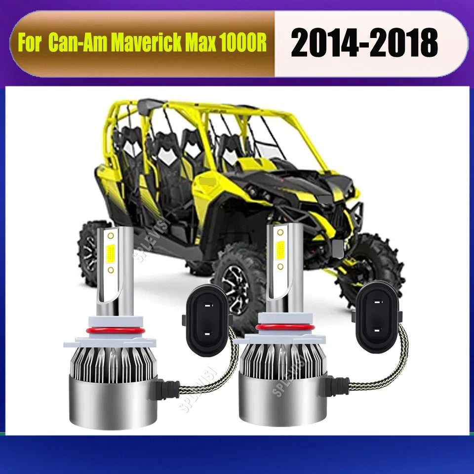 9005 HB3 LED Headlight Bulbs for Can-Am Maverick 1000R (2014–2018)
