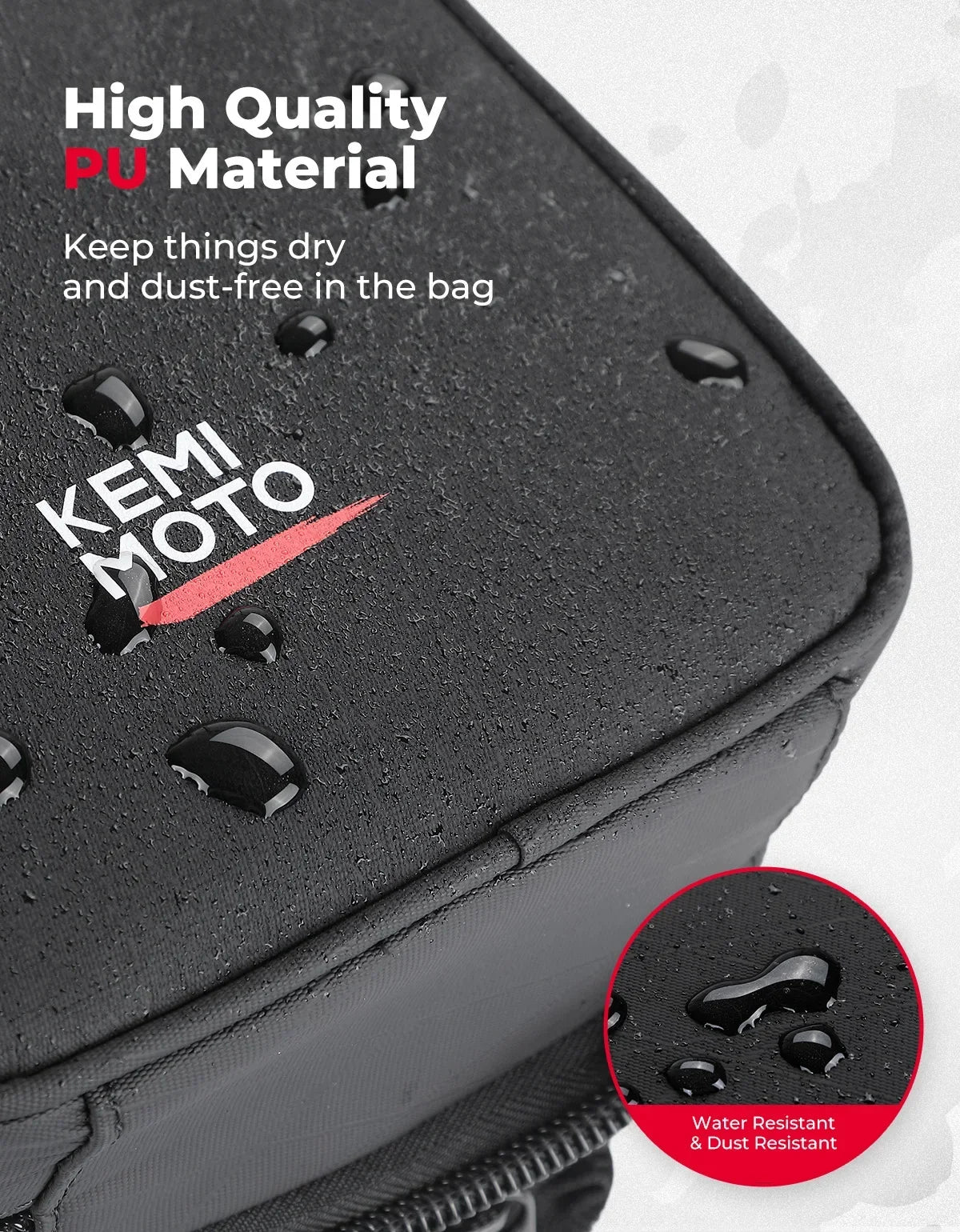 KEMIMOTO PU Armrest Console Storage Bag for Polaris RZR 900, RZR Trail & More