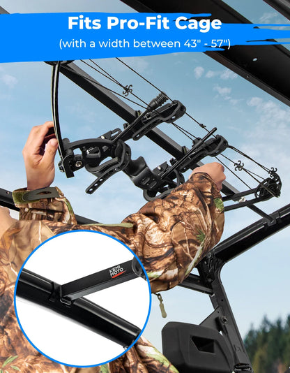 Overhead Gun and Bow Rack, 43–57 Inch Adjustable for UTV & SXS