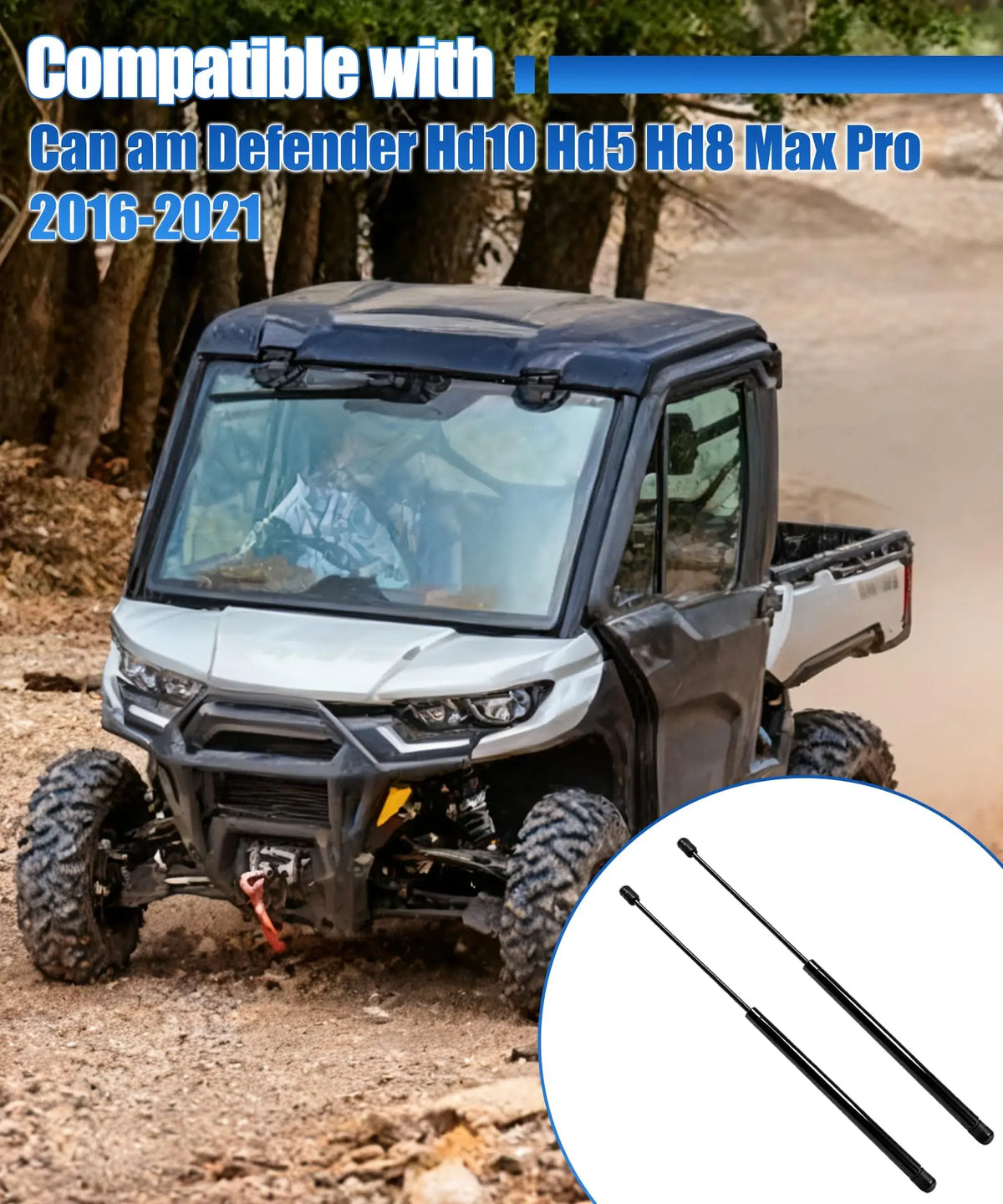 Windshield Lift Support Gas Struts (Pair) for Can-Am Defender (2016–2021)