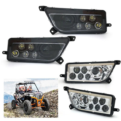 Hi/Lo Beam 6000K LED Headlights (Pair) for Polaris RZR 900 (2015–2017)