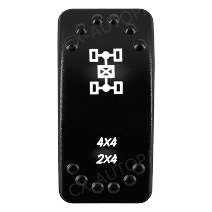 Waterproof Backlit Rocker Switch, 20A 12V for UTV & SXS
