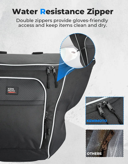 KEMIMOTO 12L Behind-Seat Tool Storage Bag for Polaris General (2016–2026)