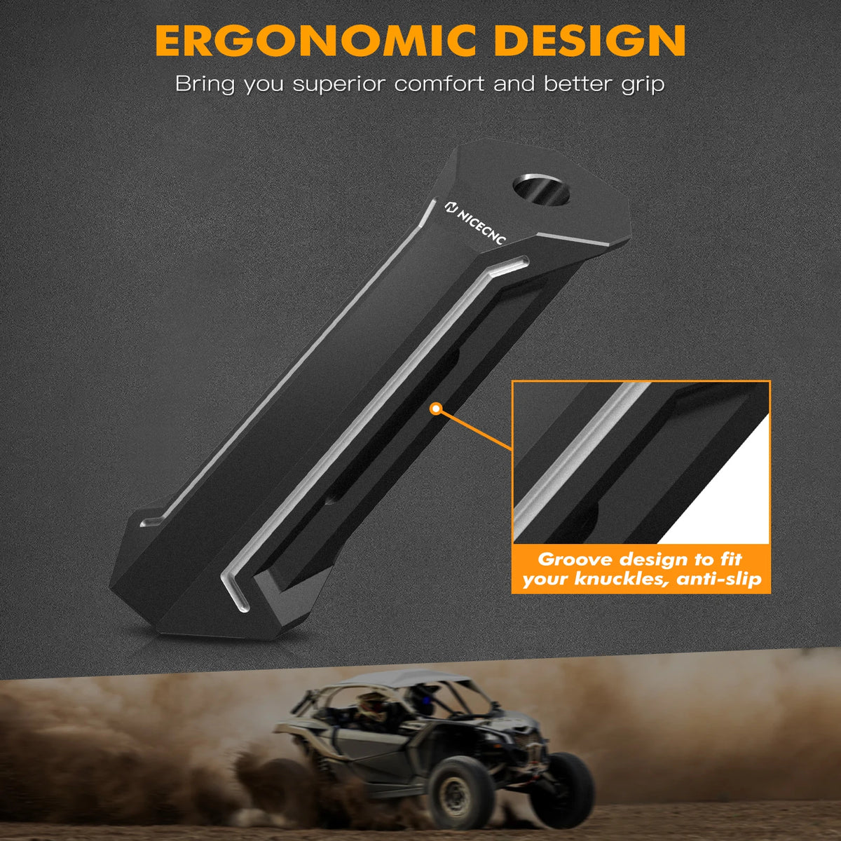 NICECNC Aluminum Passenger Grab Handle for Can-Am Maverick X3 (2017–2022)