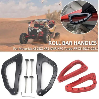 Billet Aluminum Roll Bar Grab Handles for Can-Am Maverick X3 (2017–2021)