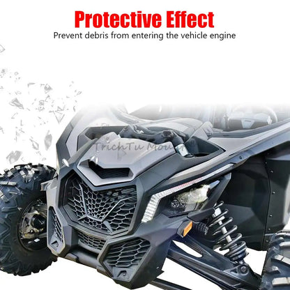 Front Turbo Hood Scoop Cover, Black for Can-Am Maverick X3 (2017–2023)