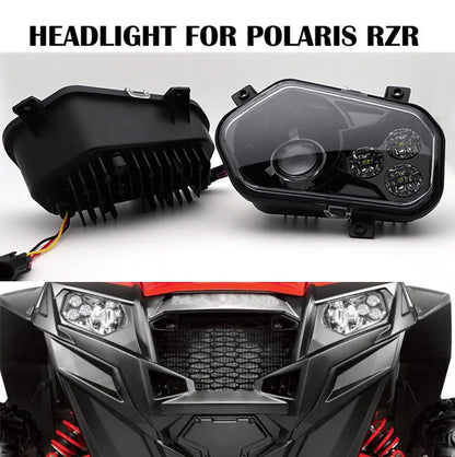 H4 LED Headlight Assembly, Left and Right for Polaris RZR 570 (2012–2013)