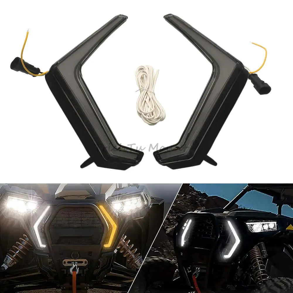 LED Front Fang Running Lights with Turn Signals for Polaris RZR Trail, RZR XP 1000 & RZR XP Turbo