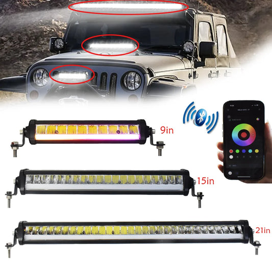 RGB App-Controlled LED Light Bar with DRL for UTV & SXS